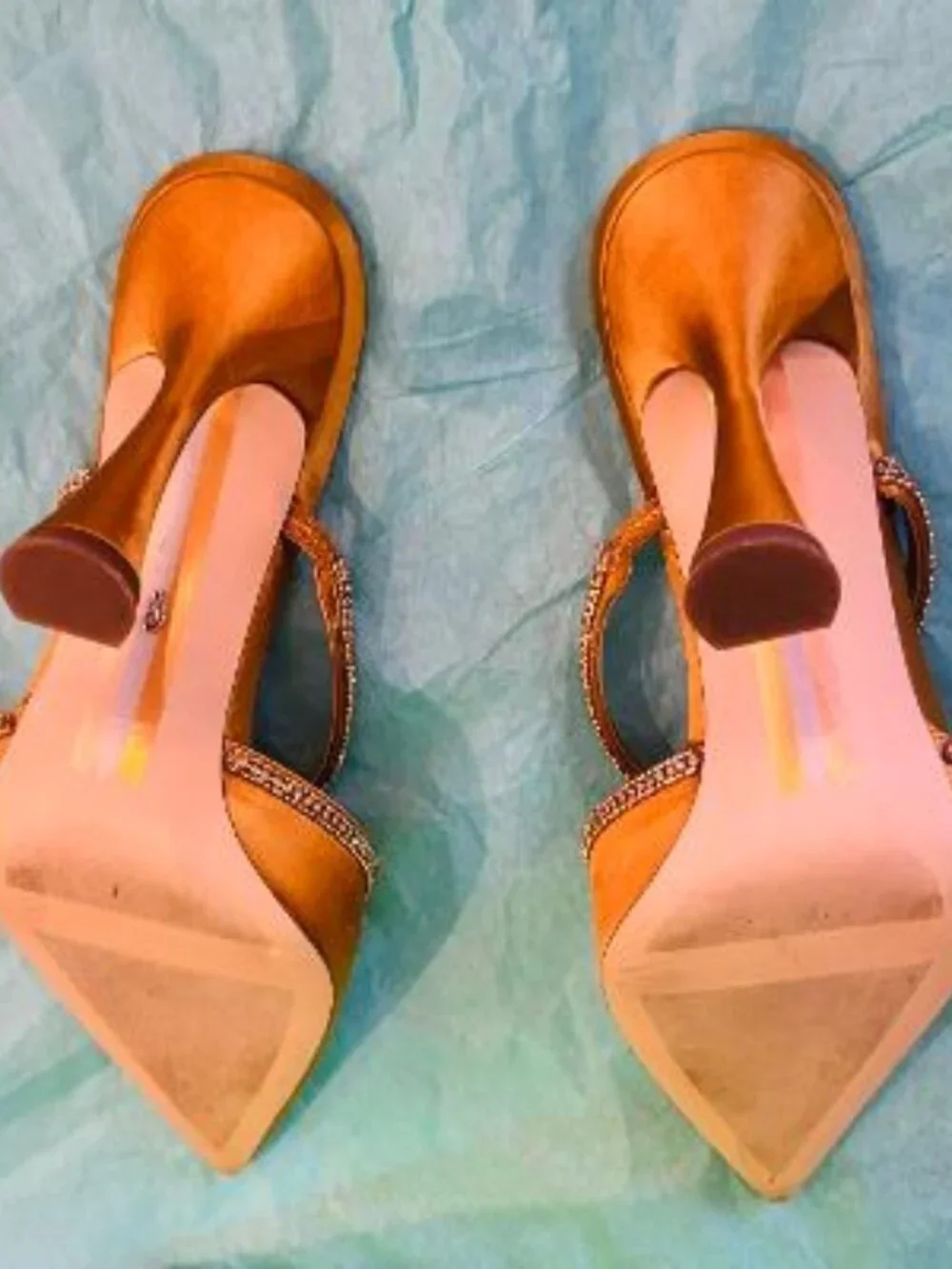 Sam Edelman Aspen Mule Pump in Golden Satin Size 7